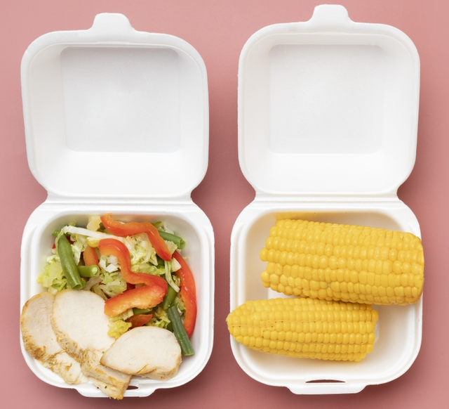 SKD-07A Petit récipient alimentaire compostable de 6 pouces